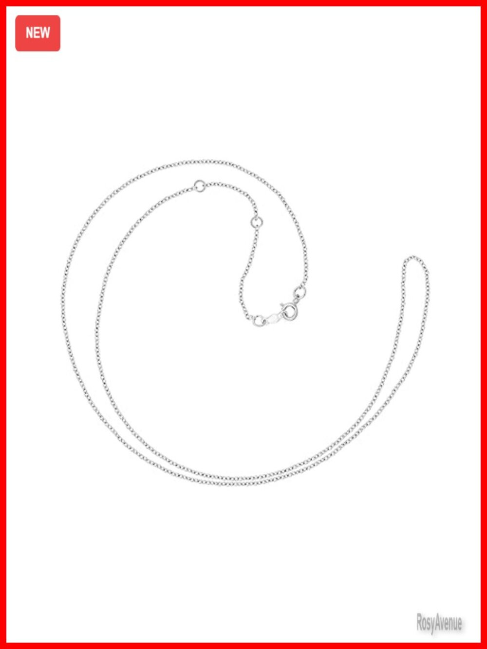 10K White Gold 1.0mm Extendable Cable Chain Necklace